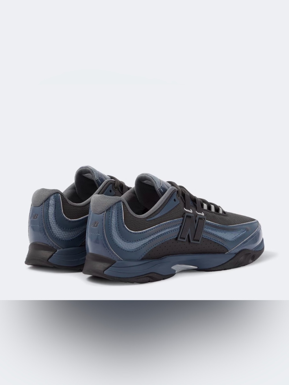 NWOB New Balance Men's Black and Blue Low-Profile Sneakers Size 10 - Picture 2 of 16